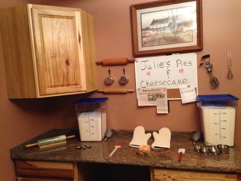 Marble Coutner with Baking tools